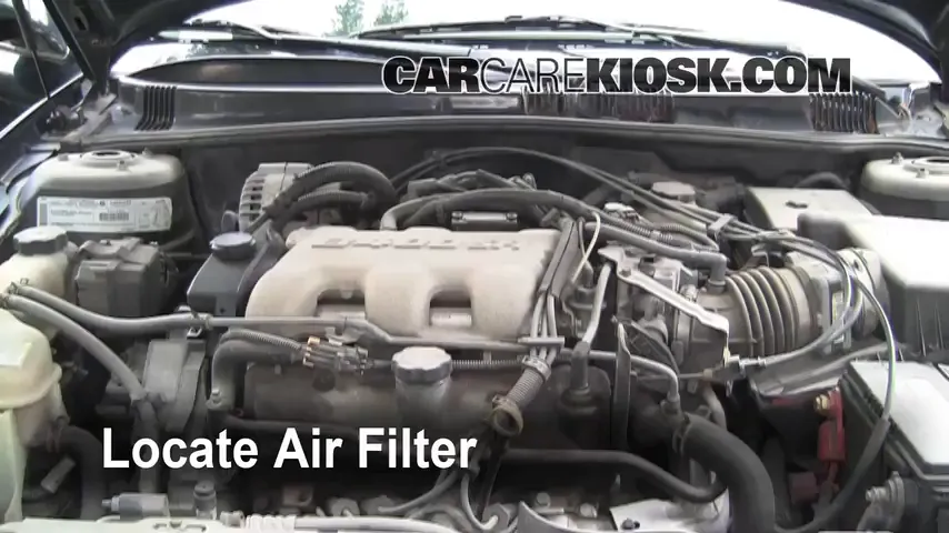 2000 Oldsmobile Alero GL 3.4L V6 Sedan (4 Door) Filtro de aire (motor) Cambio